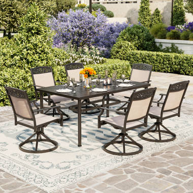 Hampton bay patio set 6 online chairs